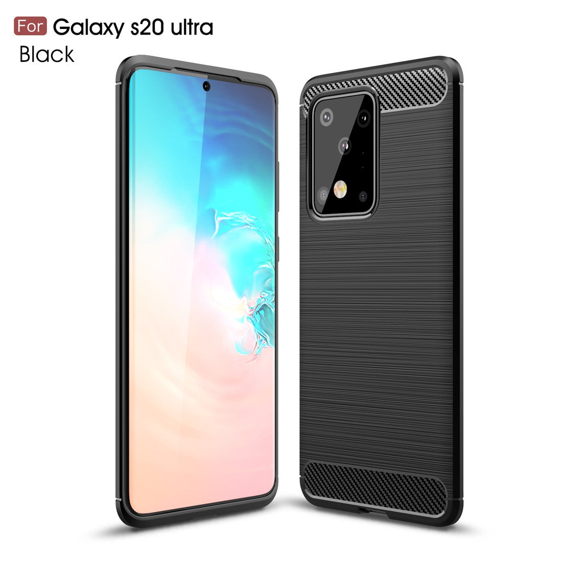TPU Hülle für Samsung Galaxy S20 ULTRA Carbon Fiber Skin Brushed Schutzcover