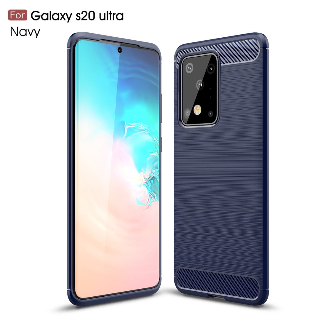 TPU Hülle für Samsung Galaxy S20 ULTRA Carbon Fiber Skin Brushed Schutzcover