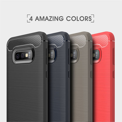 TPU Hülle für Samsung Galaxy S10e Carbon Fiber Skin Brushed Schutzcover Case