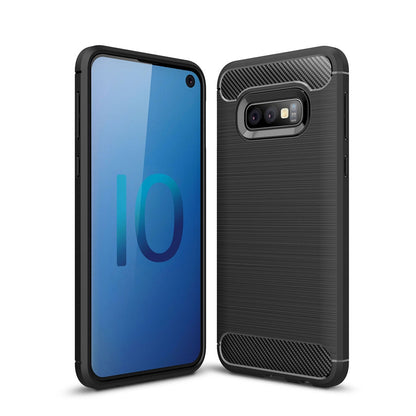 TPU Hülle für Samsung Galaxy S10e Carbon Fiber Skin Brushed Schutzcover Case