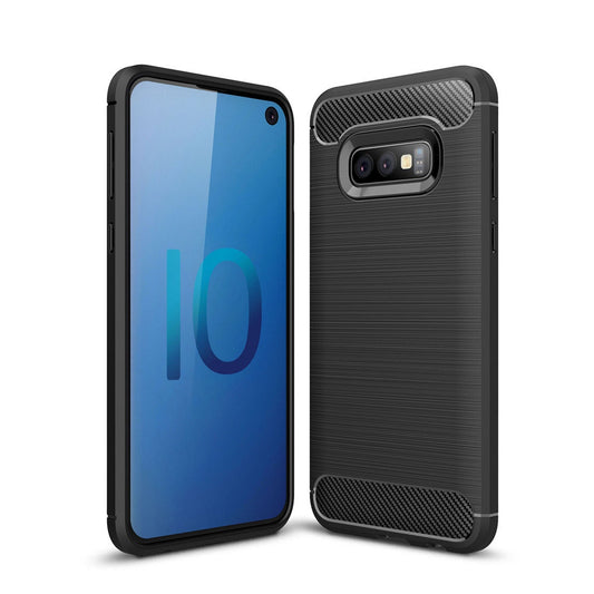 TPU Hülle für Samsung Galaxy S10e Carbon Fiber Skin Brushed Schutzcover Case